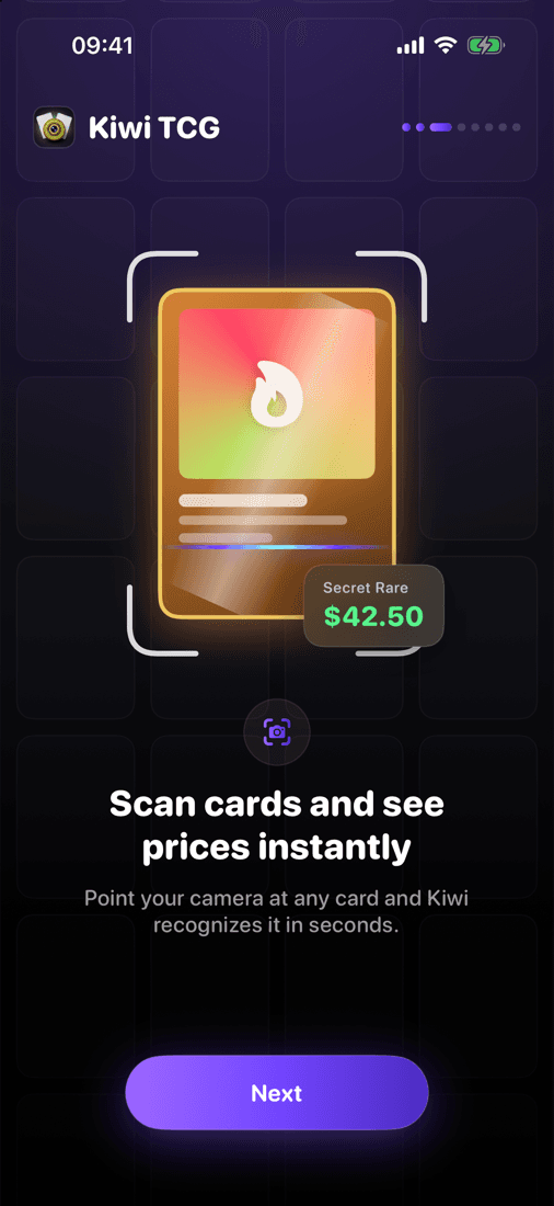 Kiwi TCG scanning a One Piece card