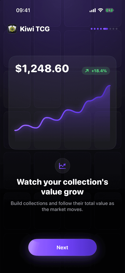 Kiwi TCG collection value chart